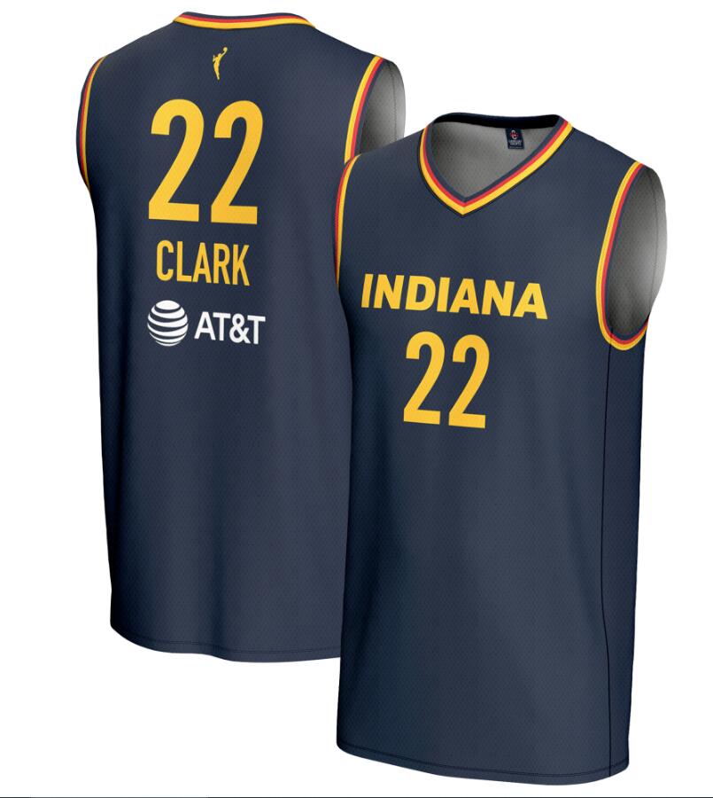 Men Unisex GameDay Greats #22 Caitlin Clark Navy Indiana Fever Lightweight blue Basketball Jersey